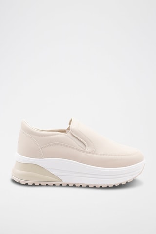 Slip-on con plataforma - Beige