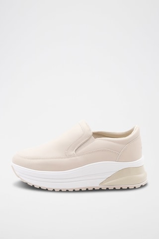 Slip-on con plataforma - Beige