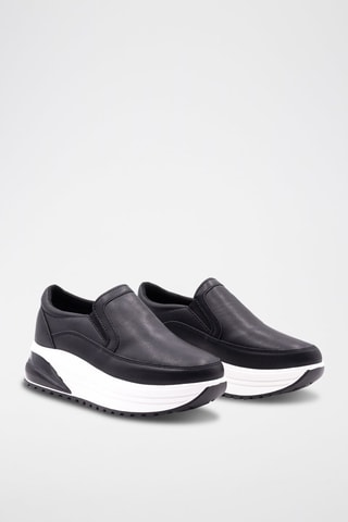 Slip-on con plataforma - Negro