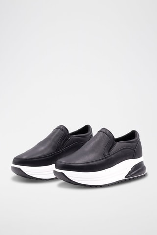 Slip-on con plataforma - Negro