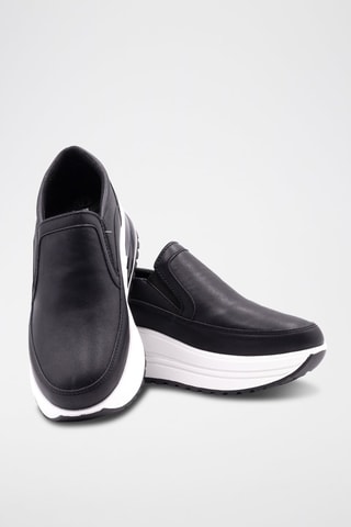 Slip-on con plataforma - Negro