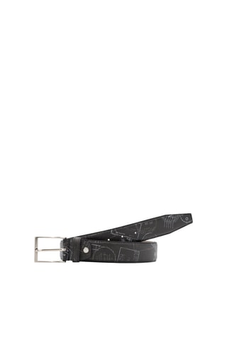 Cinturón de piel - Negro