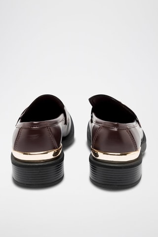 Mocasines con brillo - Burdeos