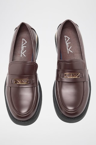 Mocasines con brillo - Burdeos