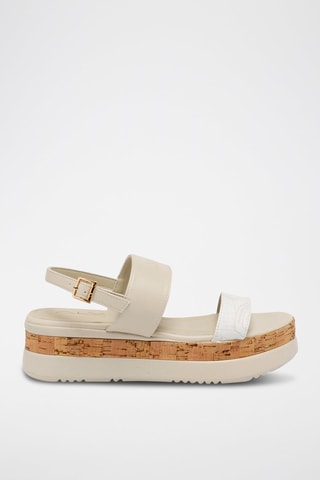 Sandalias de cuña - Blanco