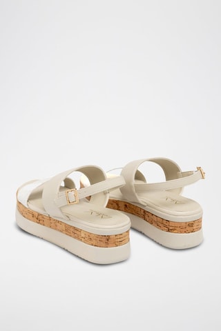 Sandalias de cuña - Blanco