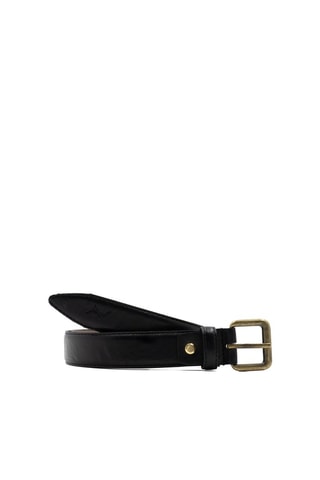 Cinturón de piel - Negro