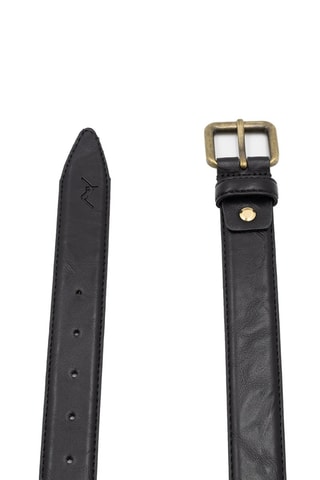 Cinturón de piel - Negro