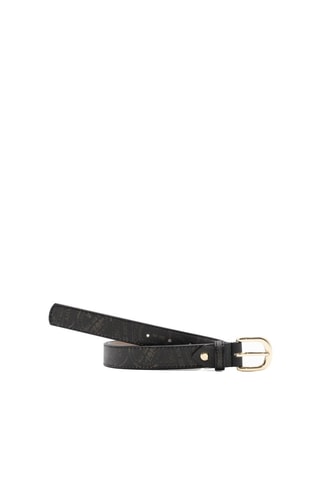 Cinturón de piel - Negro