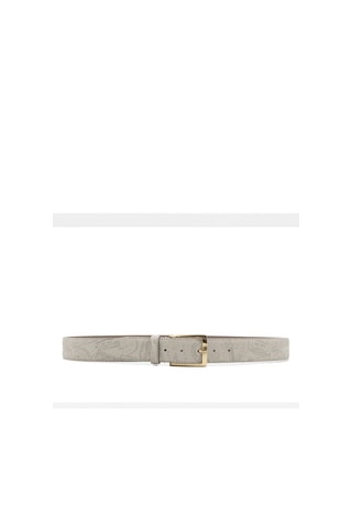 Cinturón de piel - Gris