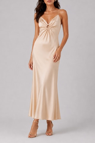 Vestido comprido sem mangas - Amarelo