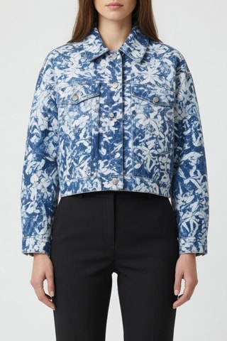 Casaco oversize - Azul e branco