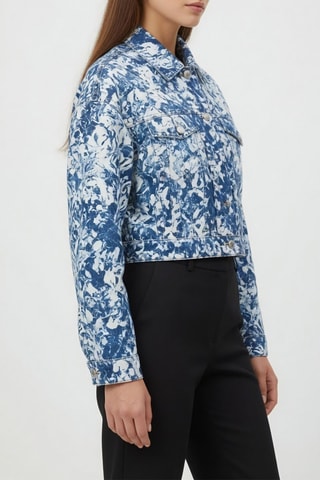 Casaco oversize - Azul e branco