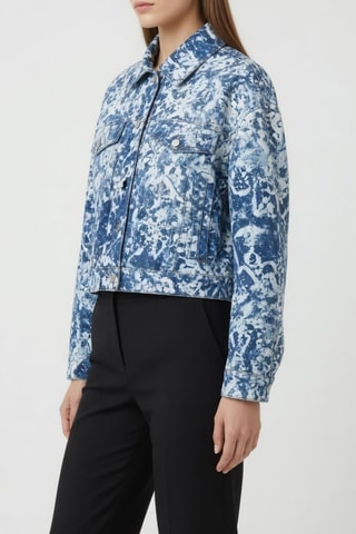 Casaco oversize - Azul e branco