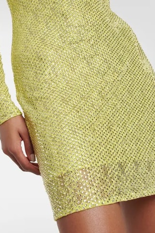 Vestido curto - Amarelo-fluorescente - Amarelo