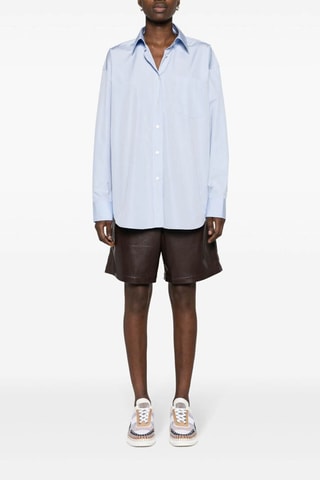 Camisa oversize - Azul-celeste - Azul-celeste