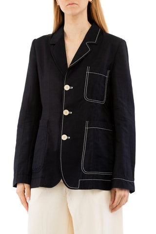 Blazer - Azul-marinho - Branco e azul