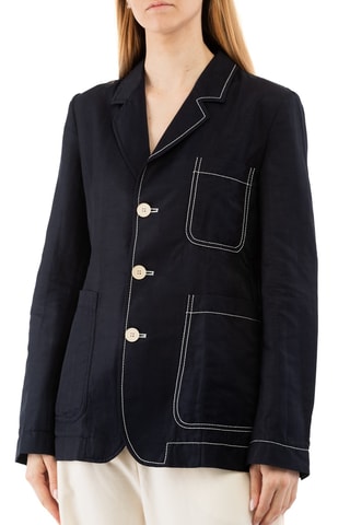 Blazer - Azul-marinho - Branco e azul