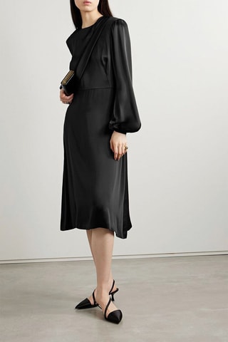 Vestido médio - Preto - Preto
