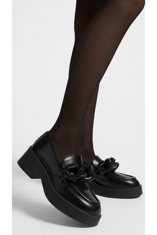 Mocassins de salto - Preto