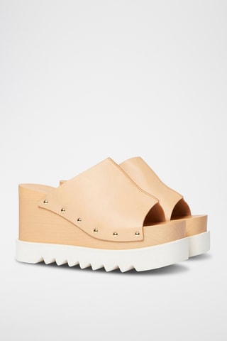 Mules com plataforma - Rosa