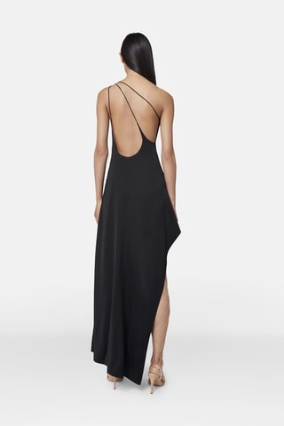 Vestido assimétrico sem mangas - Preto - Preto