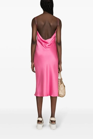 Vestido médio sem mangas - Rosa - Rosa