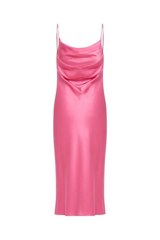 Vestido médio sem mangas - Rosa - Rosa