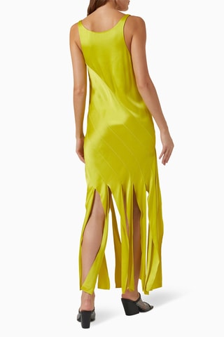 Vestido comprido sem mangas - Amarelo - Amarelo
