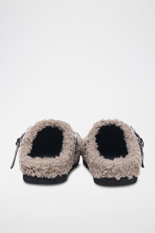 Mules - Bege - Preto e bege