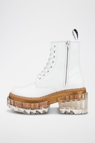 Boots - Branco - Branco e castanho