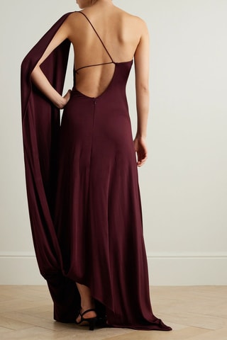 Vestido assimétrico - Bordô - Vermelho
