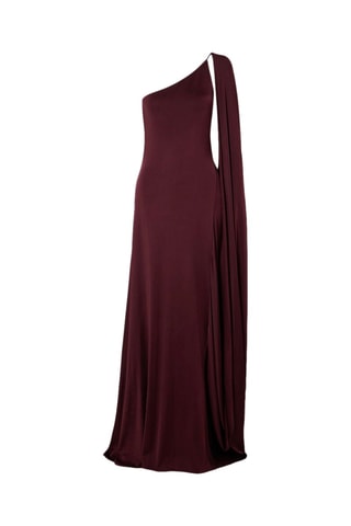Vestido assimétrico - Bordô - Vermelho