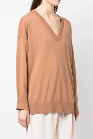 Camisola de lã - Camel - Castanho