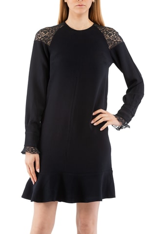 Vestido direito - Preto - Preto
