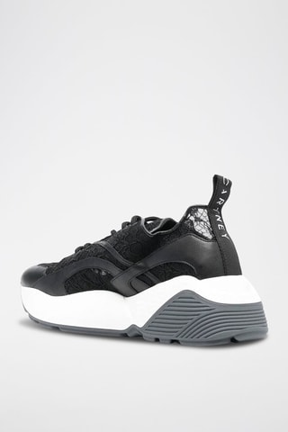 Sneakers com plataforma - Preto - Preto