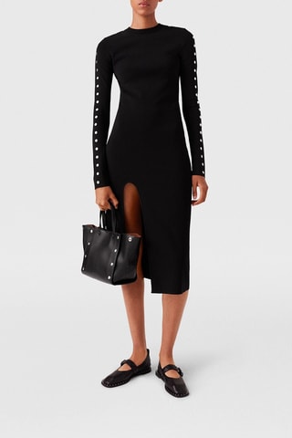 Vestido médio - Preto - Preto