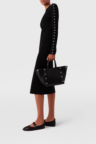 Vestido médio - Preto - Preto