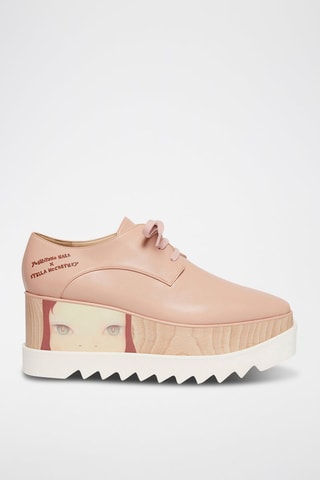 Derbies de salto com plataforma - Rosa - Branco e rosa