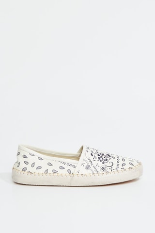 Leren Espadrilles Paisley - Ecru