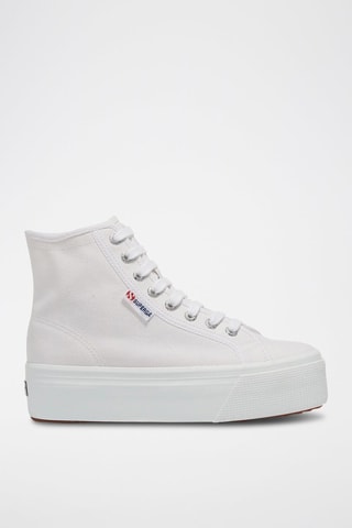 Hoge Platform Gympen 2708 HI TOP - Wit