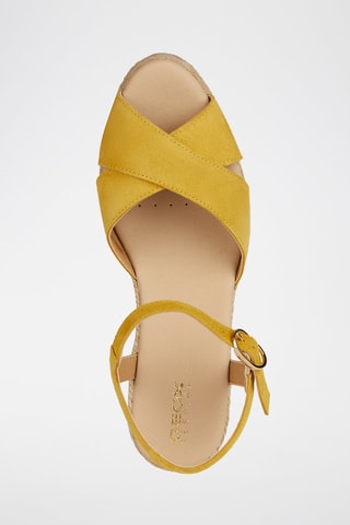 Nubuck Sandalen met Sleehak Gelsa - Geel