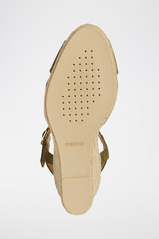 Nubuck Sandalen met Sleehak Gelsa - Groen