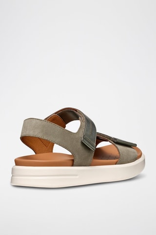 Nubuck Sandalen met Hak Xan2S - Kaki