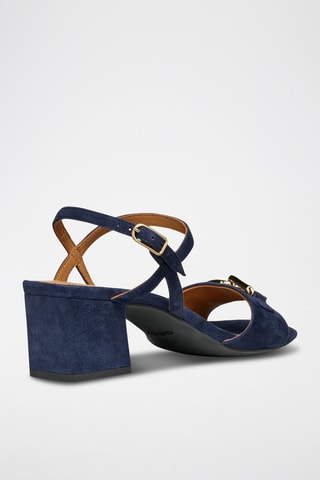 Nubuck Platform Sandalen New Eraklia 50 - Blauw