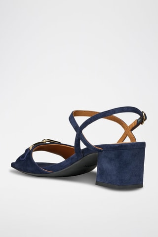 Nubuck Platform Sandalen New Eraklia 50 - Blauw