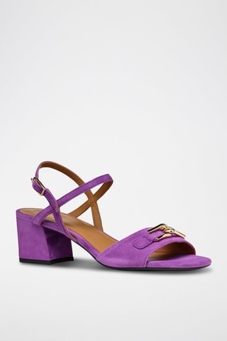 Leren Sandalen met Hak New Eraklia 50  - Paars