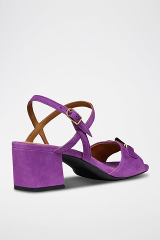 Leren Sandalen met Hak New Eraklia 50  - Paars