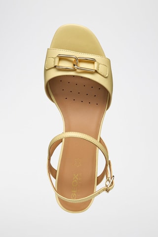Leren Sandalen met Hak New Eraklia 50  - Geel