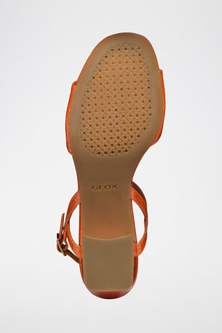 Leren Sandalen met Hak New Eraklia 50  - Oranje